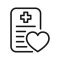 Vector medical report, patient health record - medicine prescription, healthcare vector illustration