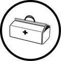 Vector medical suitcase icon Royalty Free Stock Photo