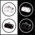 Vector medical suitcase icons Royalty Free Stock Photo