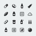 Vector medications icons set