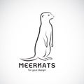 Vector of meerkats design on white background. Wild Animals. Meerkats logo or icon. Easy editable layered vector illustration Royalty Free Stock Photo