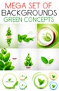 Vector mega set of green concepts