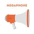 Vector megaphone, device to announce news