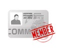 Vector membership profile card icon