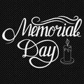 Vector Memorial Day card with lettering. Festive poster or banner hand . Royalty Free Stock Photo