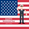 Vector memorial day card Royalty Free Stock Photo