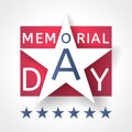 Vector Memorial Day card Royalty Free Stock Photo