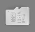 vector memory card with light shadow