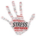 Vector mental stress at workplace job pressure human Royalty Free Stock Photo