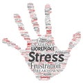 Vector mental stress workplace or job pressure Royalty Free Stock Photo