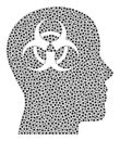 Mental Virus Composition Icon of Covid Virus Infection Elements