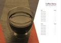 Vector menu coffee for coffee shop