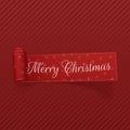 Vector Merry Christmas curved Ribbon