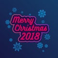 Vector Merry Christmas Greeting Card