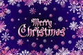 Vector merry christmas Holiday greeting with snowflake background blue Royalty Free Stock Photo