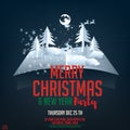Vector Merry Christmas 2019 Holiday and Happy New Year Royalty Free Stock Photo