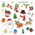 Printvector Merry Christmas icon set