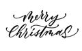 Vector merry christmas lettering script ink sign Royalty Free Stock Photo