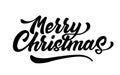Vector merry christmas lettering script ink sign Royalty Free Stock Photo