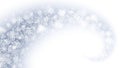 Vector Merry Christmas Magic Swirling Snowflakes And Lights Overlay On Light Blue Background Royalty Free Stock Photo