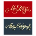 Vector Merry Christmas text. Calligraphic lettering design card template.Creative typography gift poster for holidays on Royalty Free Stock Photo
