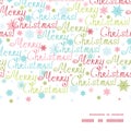 Vector merry christmas text horizontal frame