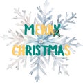 Vector Merry christmas text, message, letters, composition for greeting card, invitation, banner, print.