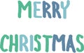 Vector Merry christmas text, message, letters for greeting card, invitation, banner, print.