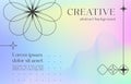 Vector mesh gradient background with wireframe geometric shapes and copy space for text Royalty Free Stock Photo