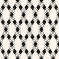 Vector mesh seamless pattern. Abstract black and white geometric ornament Royalty Free Stock Photo