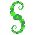Vector Meta ball Connect Dot Set. Molecule chain. Green Circle Shapes. Abstract Geometric Dots. Morphing Blob for
