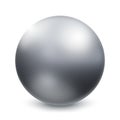 Vector Metal Chrome Ball, Sphere Over White Royalty Free Stock Photo