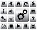 Vector metal icon set.