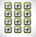 Vector Metal keypad Royalty Free Stock Photo