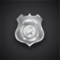 Vector metal Police Badge eps 10
