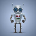 Vector metal robot. Royalty Free Stock Photo