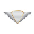 Vector metallic automotive badge on white. Royalty Free Stock Photo