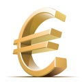 Vector metallic euro sign