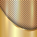 Vector metallic gold cell decorative background Royalty Free Stock Photo