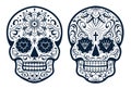 Vector Mexican Skulls with Patterns