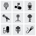 Vector Microphone icon set