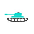 Vector military infographic template. Color tank icon for your illustration or presentation