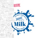 Vector milk logo