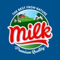 Vector milk logo template