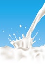 Vector Milk Splash