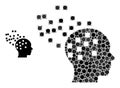 Vector Mind Disintegration Mosaic of Small Circles