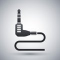 Vector mini jack connector icon Royalty Free Stock Photo