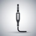 Vector mini jack plug icon Royalty Free Stock Photo