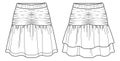 Vector mini skirt with smocked detail fashion Royalty Free Stock Photo