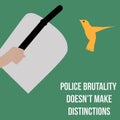 Vector minimal concept for international day against police brutality Royalty Free Stock Photo